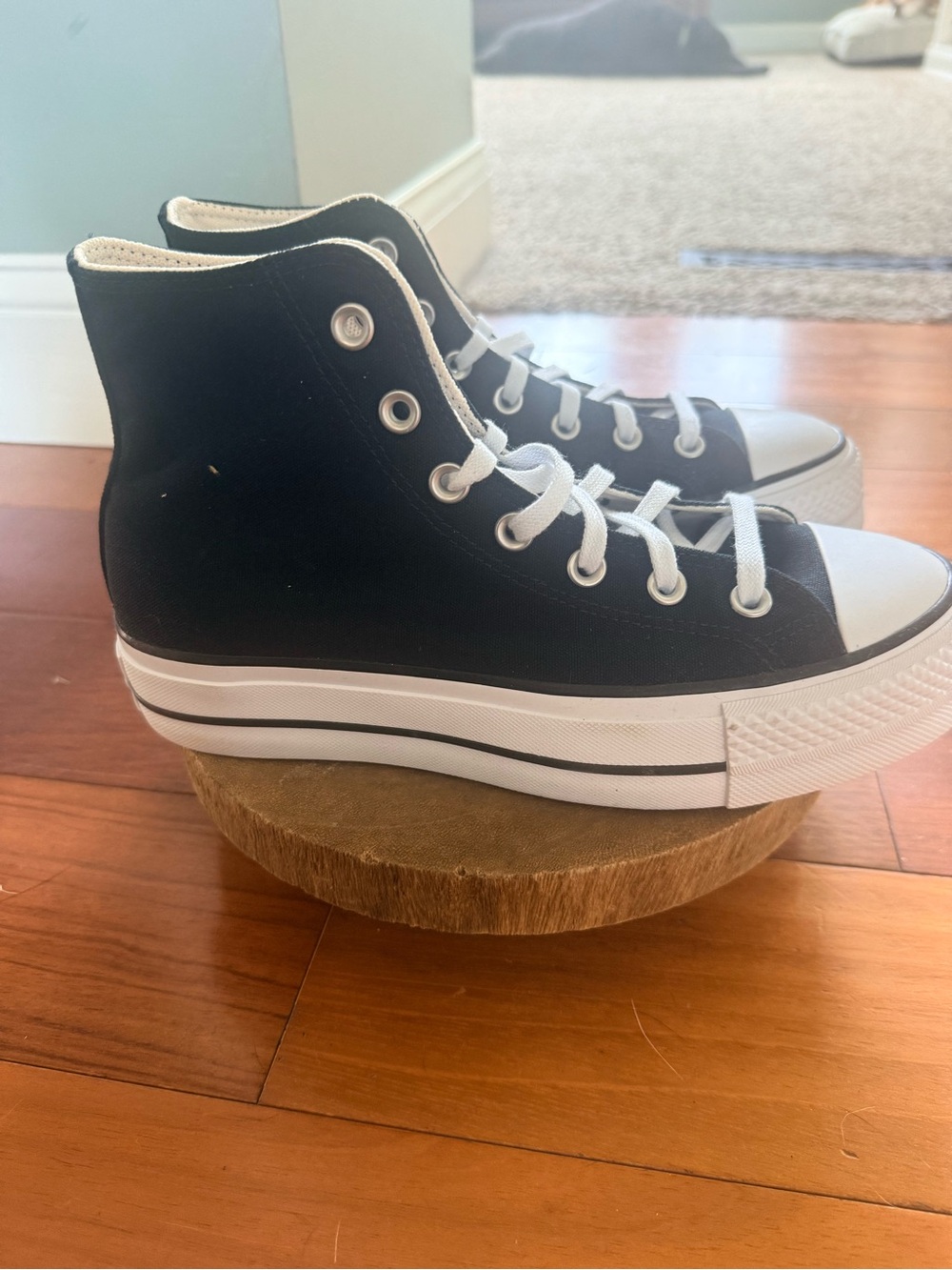 Converse Chuck Taylor All Star Lift Platform High Top Black White Women’s - Picture 5 of 10
